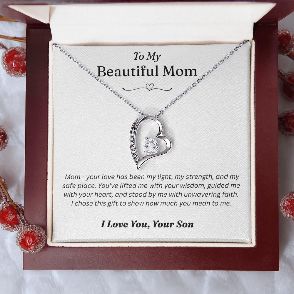 To My Mom From Your Son - Forever Love Gold Necklace