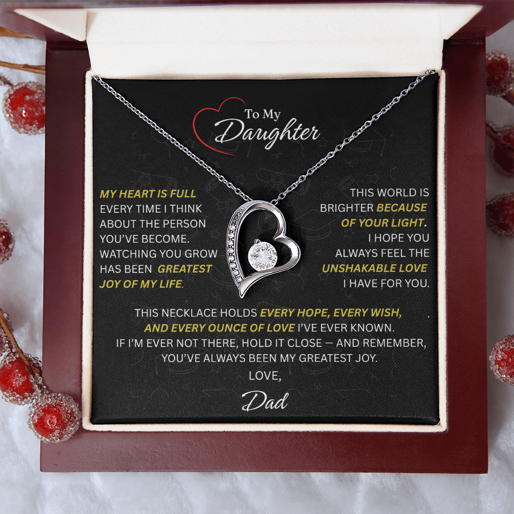 Beautiful Gift for Daughter From Dad: "The Unshakeable Love" Necklace