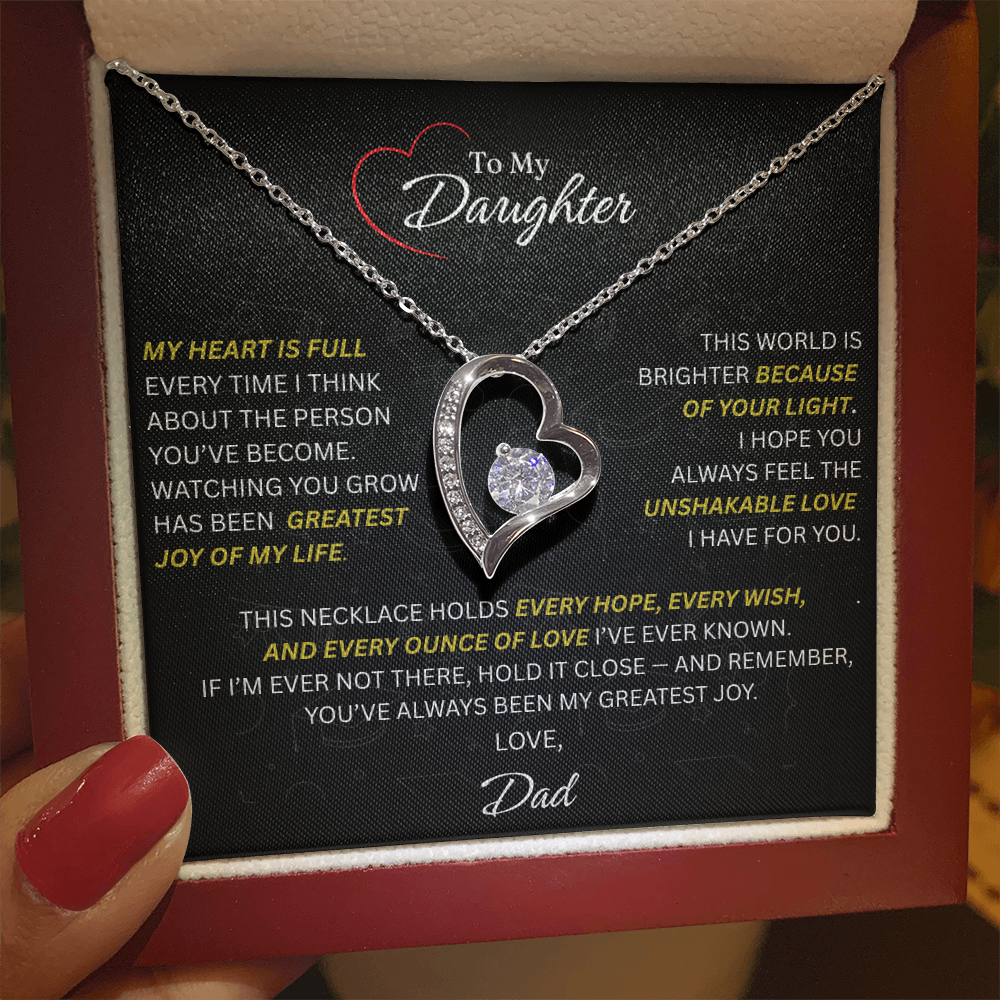 Beautiful Gift for Daughter From Dad: "The Unshakeable Love" Necklace