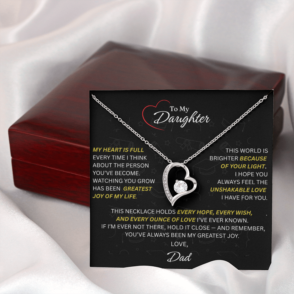 Beautiful Gift for Daughter From Dad: "The Unshakeable Love" Necklace