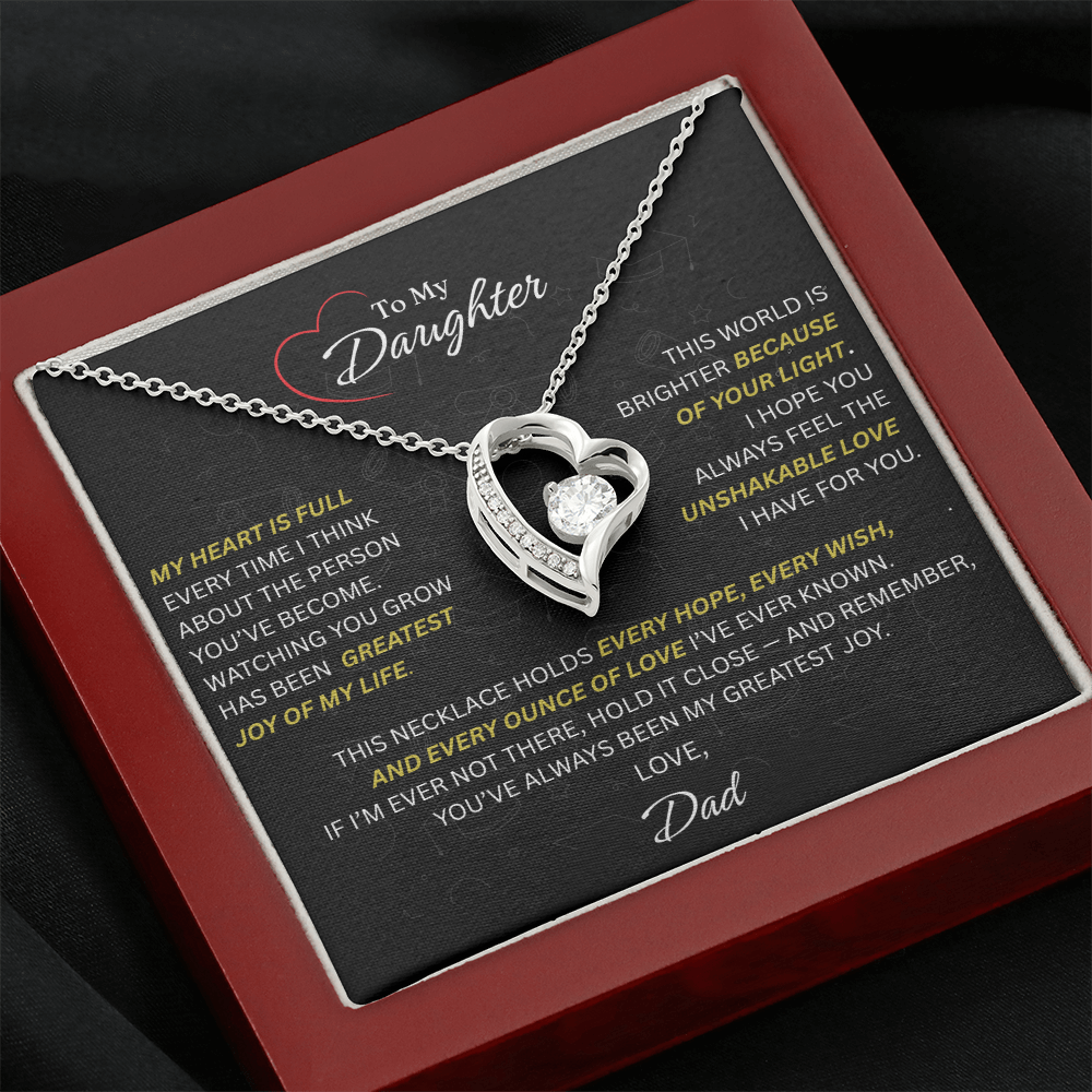 Beautiful Gift for Daughter From Dad: "The Unshakeable Love" Necklace