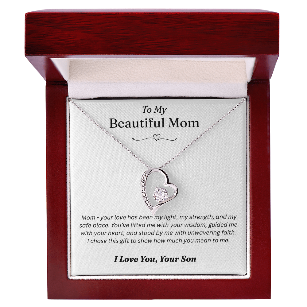 To My Mom From Your Son - Forever Love Gold Necklace