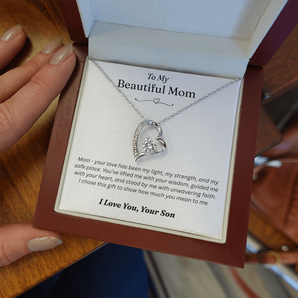 To My Mom From Your Son - Forever Love Gold Necklace