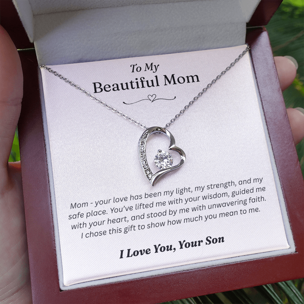 To My Mom From Your Son - Forever Love Gold Necklace