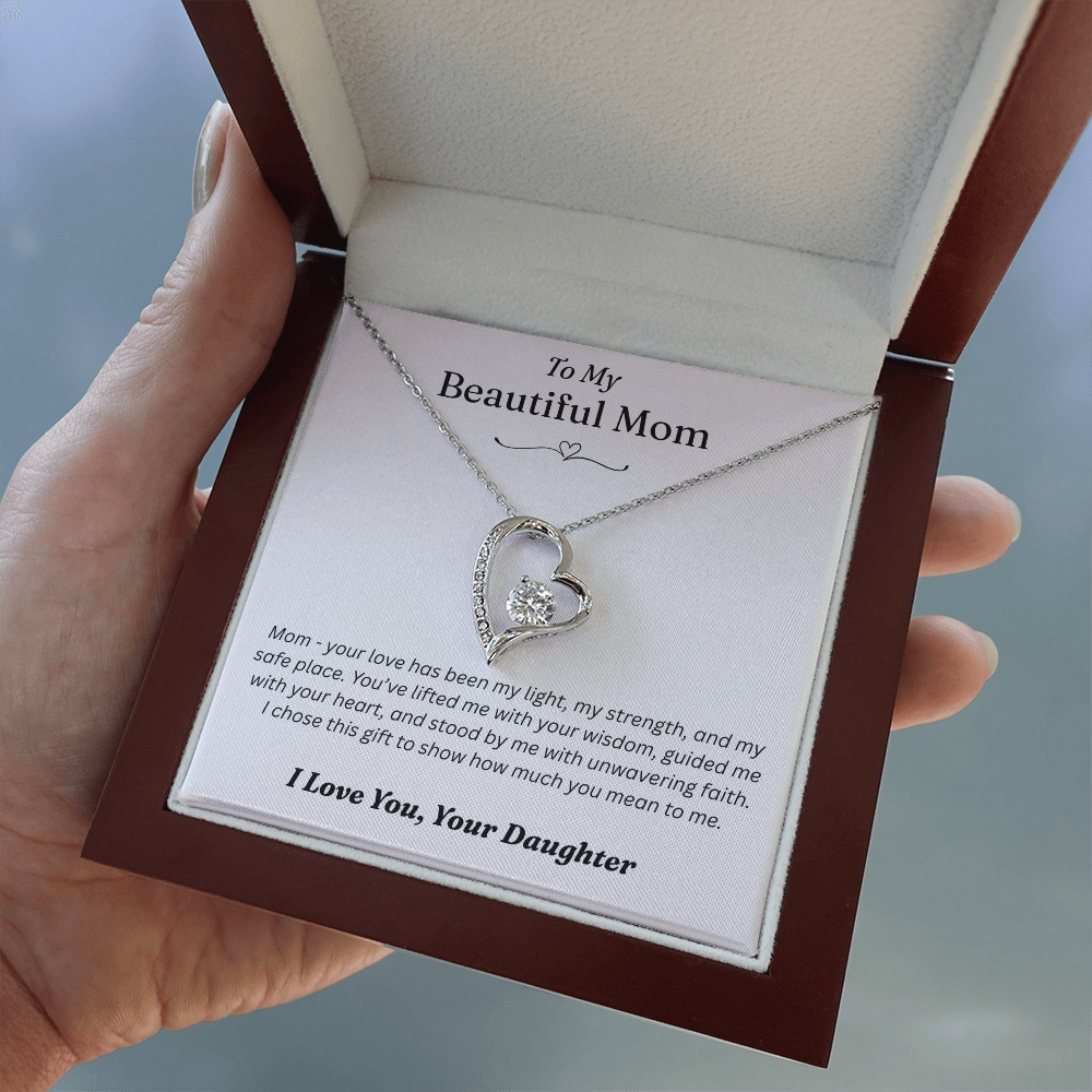 To My Mom From Your Daughter - Forever Love Gold Necklace