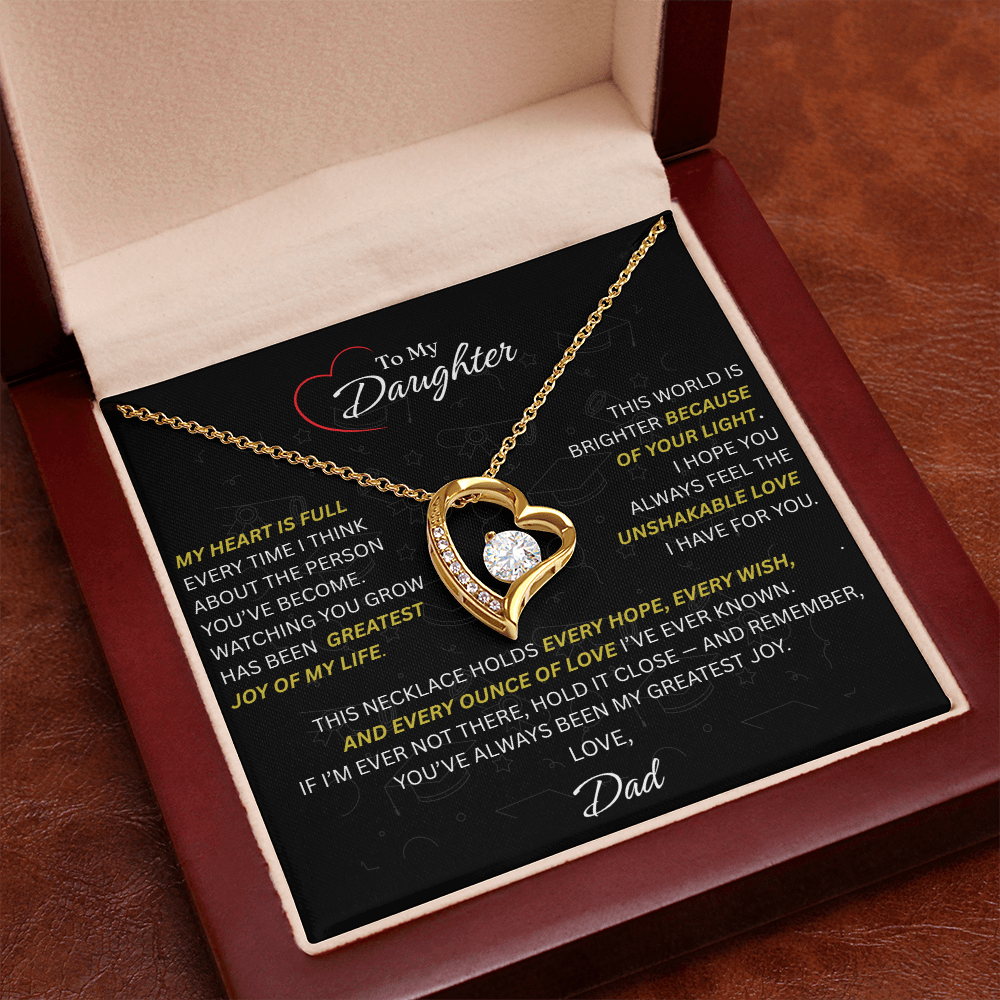 Beautiful Gift for Daughter From Dad: "The Unshakeable Love" Necklace