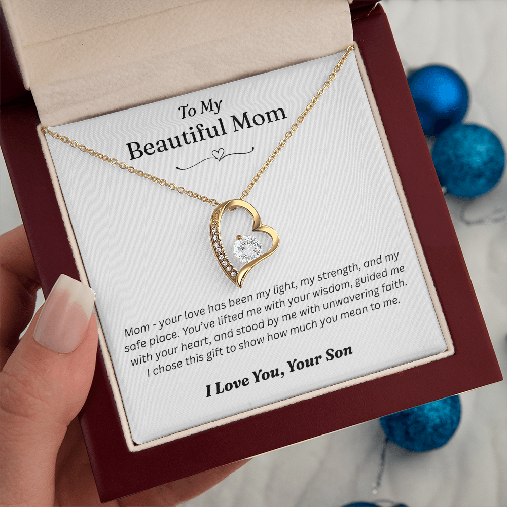 To My Mom From Your Son - Forever Love Gold Necklace