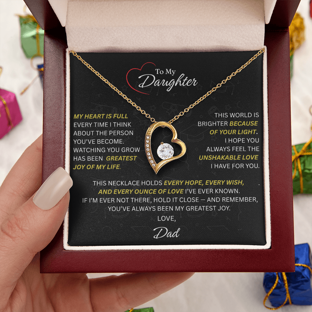 Beautiful Gift for Daughter From Dad: "The Unshakeable Love" Necklace