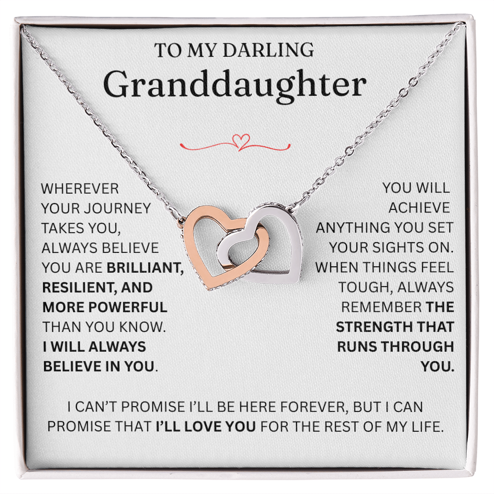 For Granddaughter - Interlocking Hearts