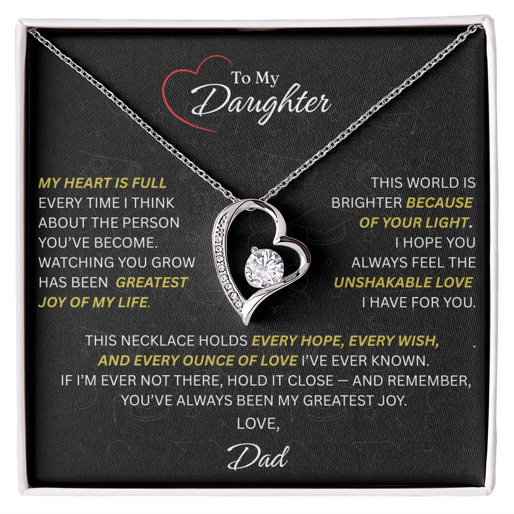 Beautiful Gift for Daughter From Dad: "The Unshakeable Love" Necklace