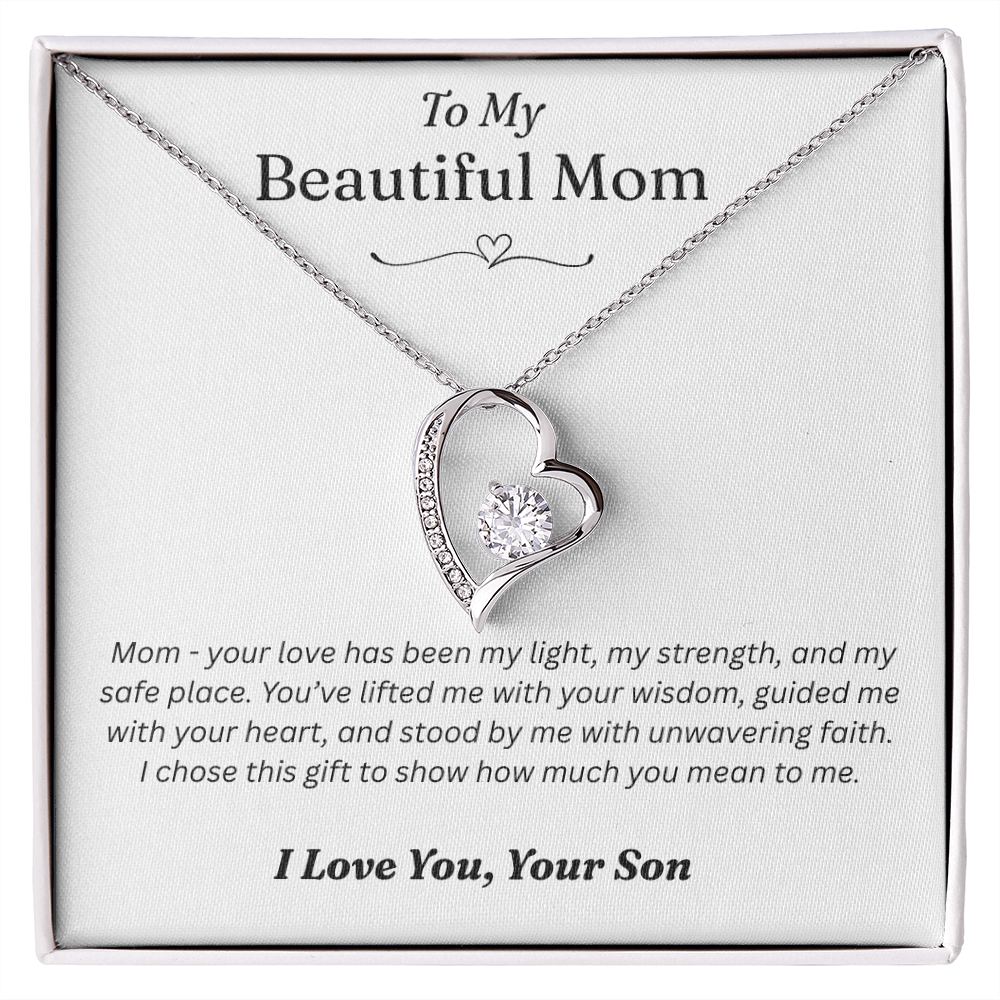 To My Mom From Your Son - Forever Love Gold Necklace