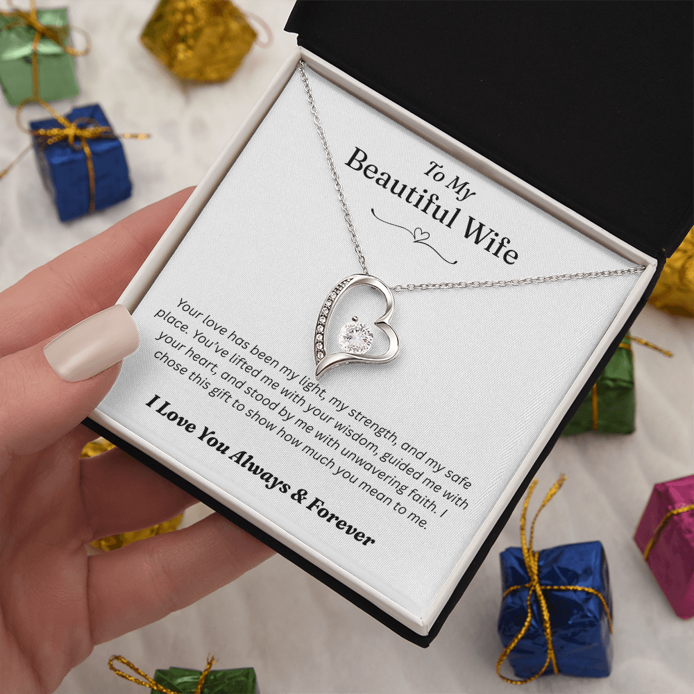 To My Wife - Forever Love Gold Necklace