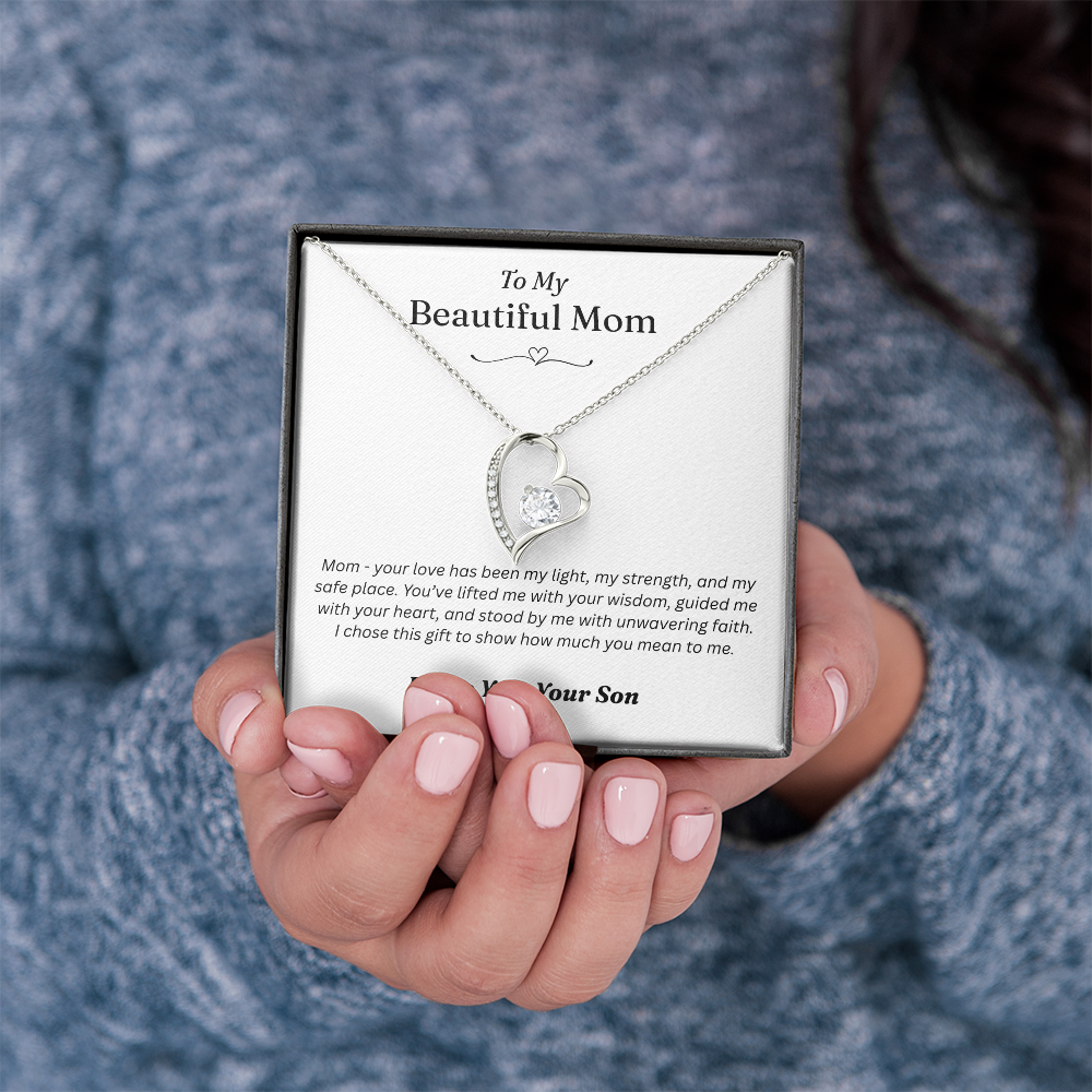 To My Mom From Your Son - Forever Love Gold Necklace