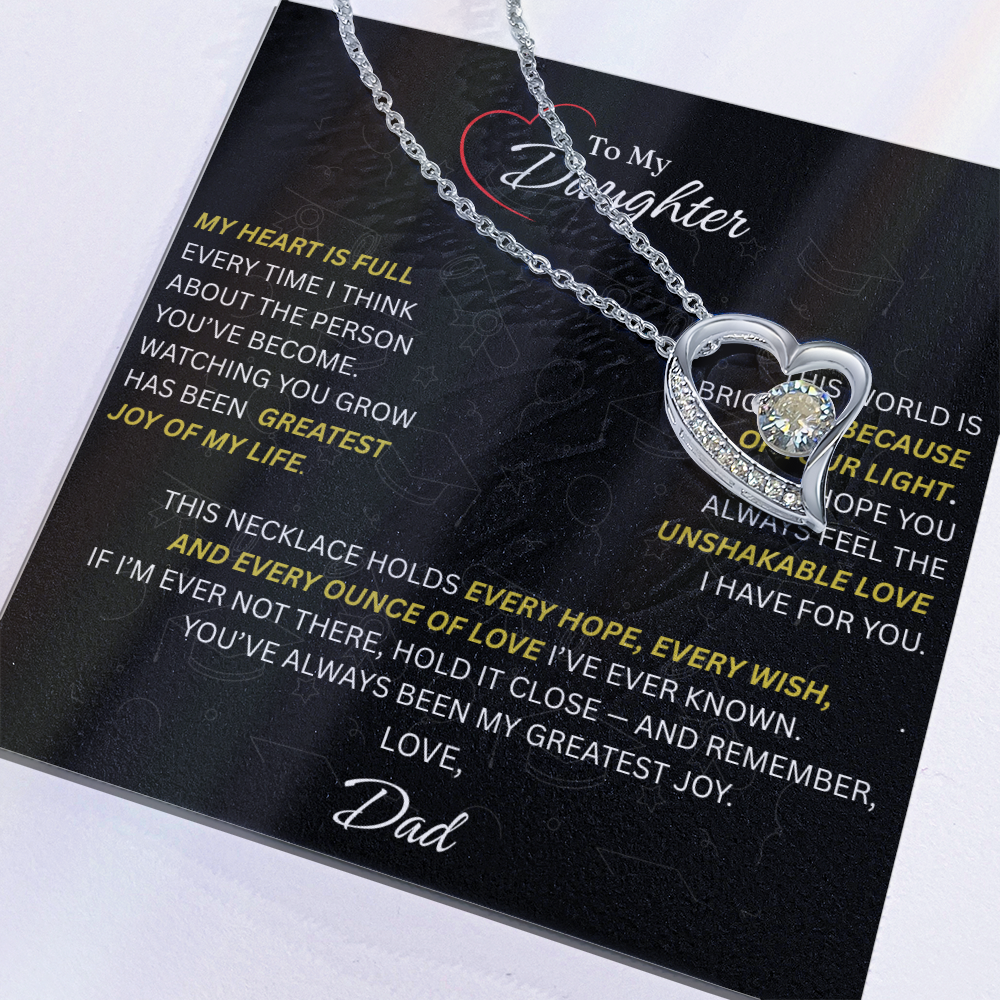 Beautiful Gift for Daughter From Dad: "The Unshakeable Love" Necklace