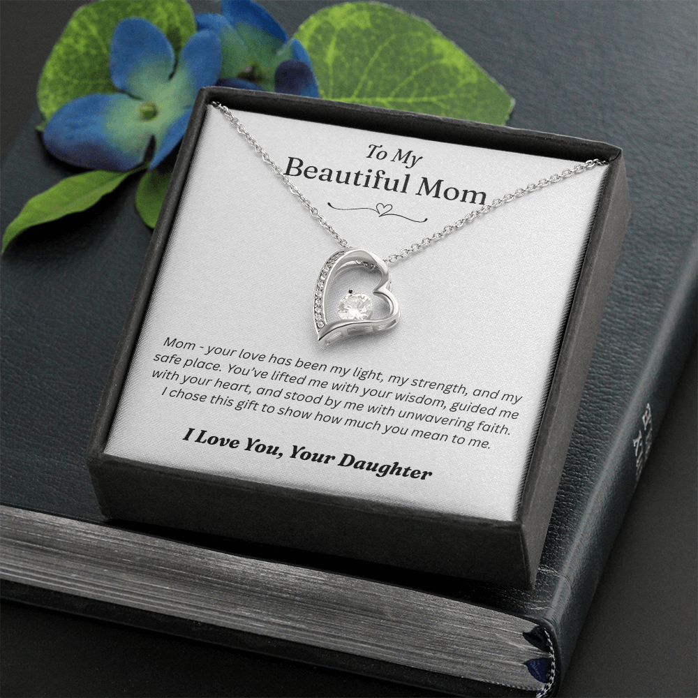 To My Mom From Your Daughter - Forever Love Gold Necklace