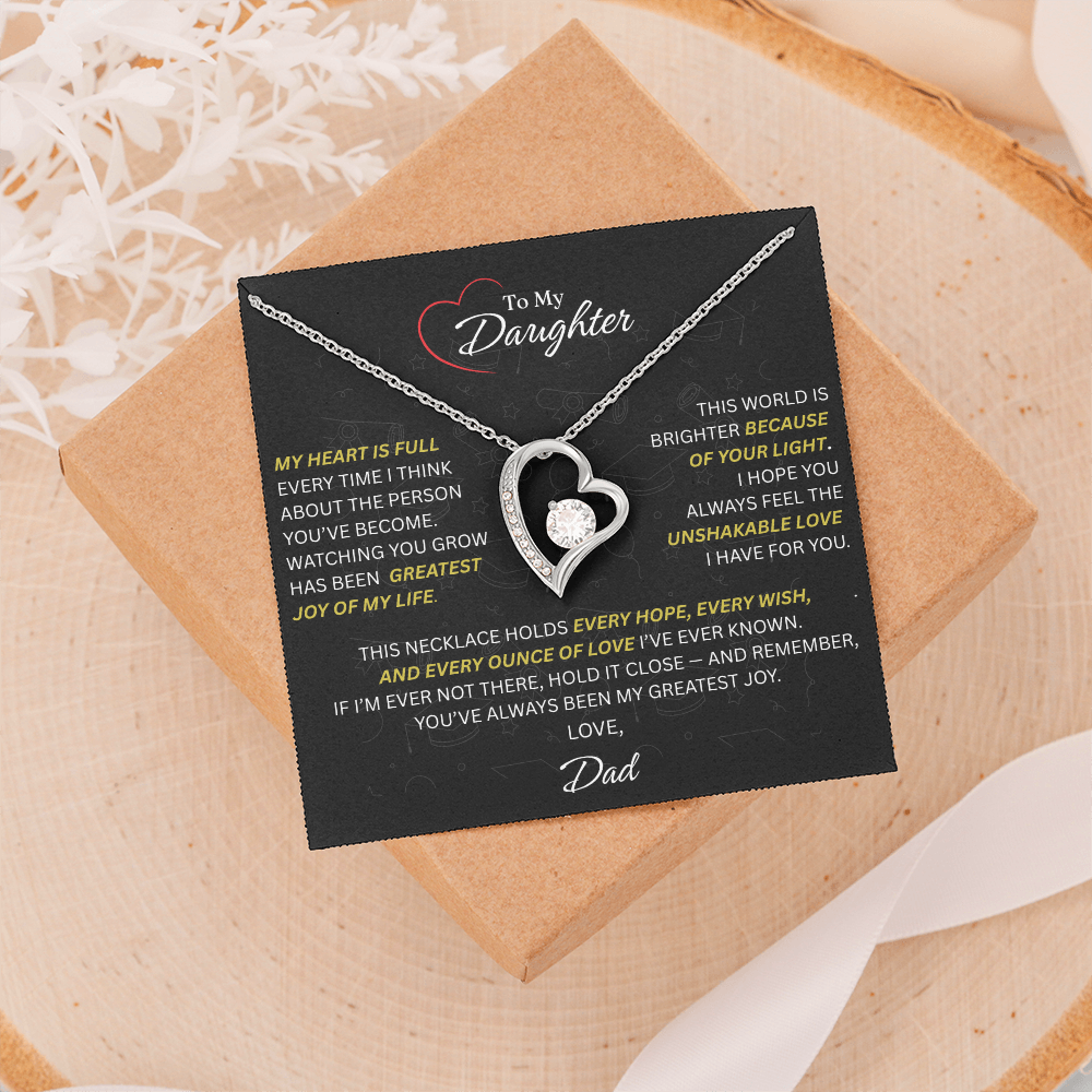 Beautiful Gift for Daughter From Dad: "The Unshakeable Love" Necklace