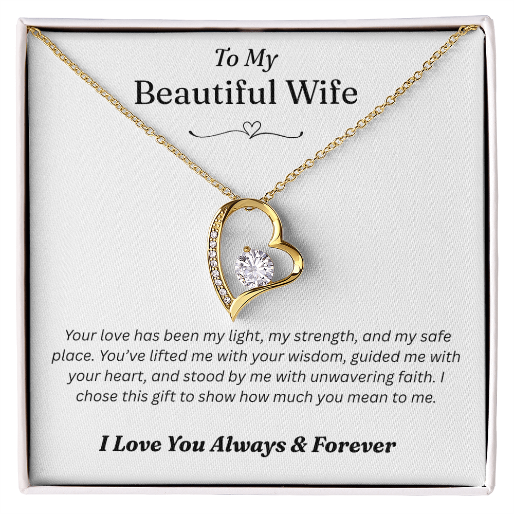 To My Wife - Forever Love Gold Necklace
