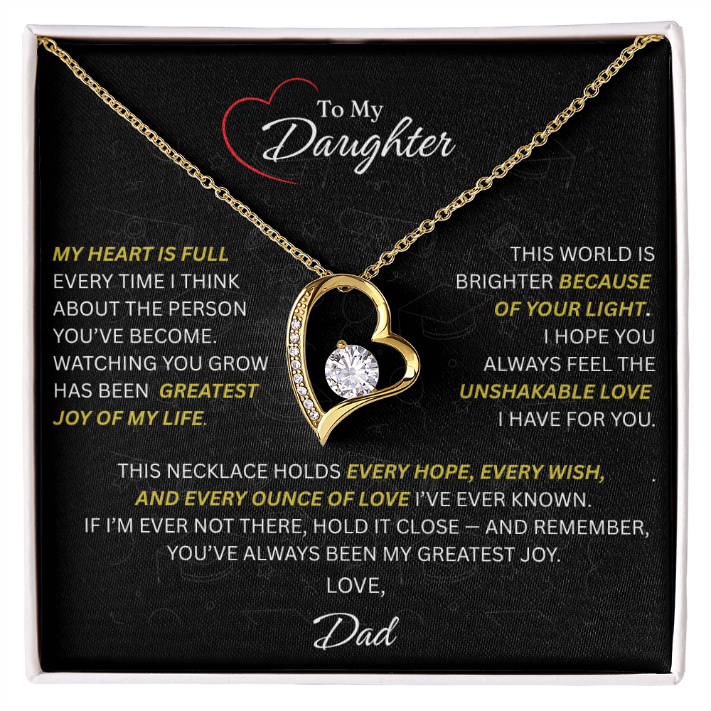 Beautiful Gift for Daughter From Dad: "The Unshakeable Love" Necklace
