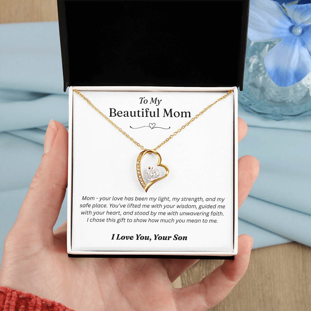 To My Mom From Your Son - Forever Love Gold Necklace
