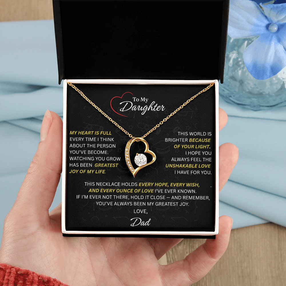 Beautiful Gift for Daughter From Dad: "The Unshakeable Love" Necklace