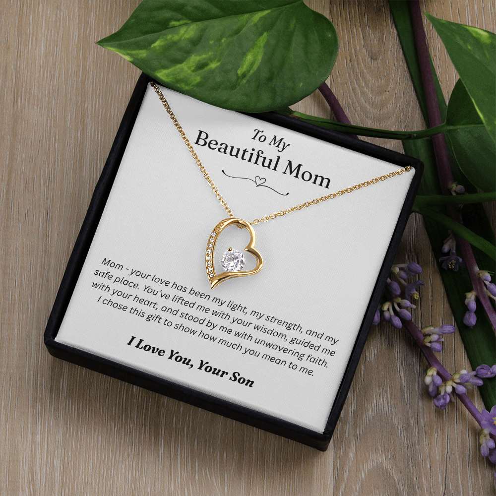 To My Mom From Your Son - Forever Love Gold Necklace