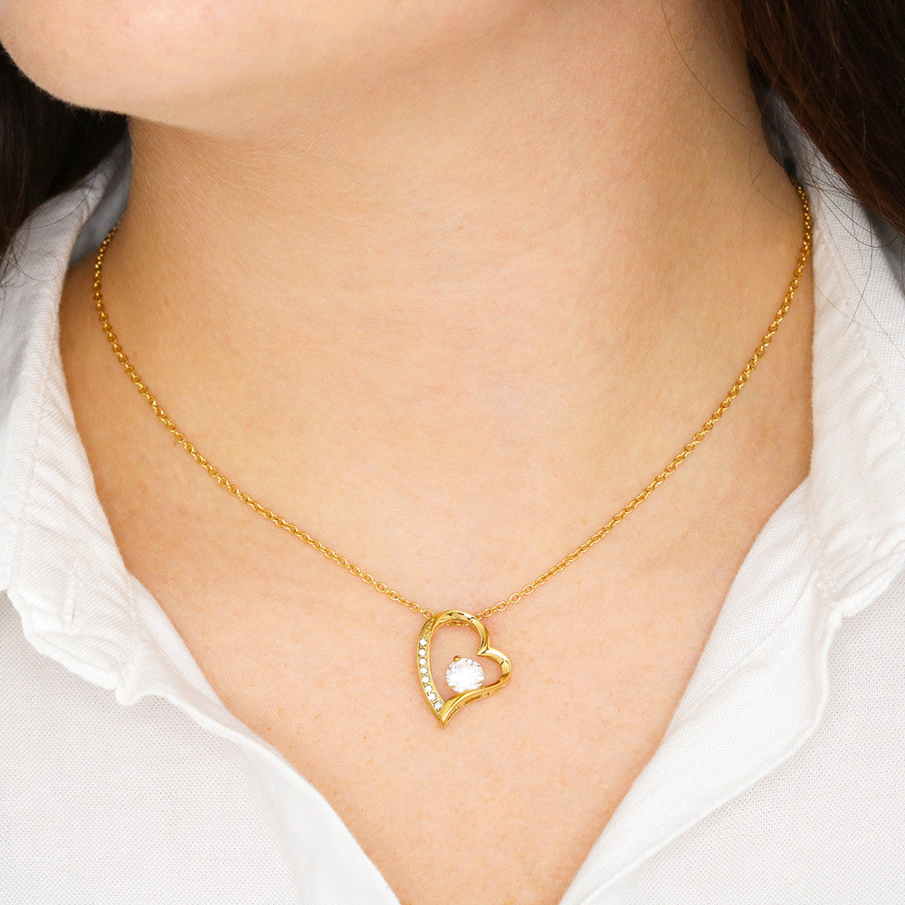 To My Mom From Your Daughter - Forever Love Gold Necklace