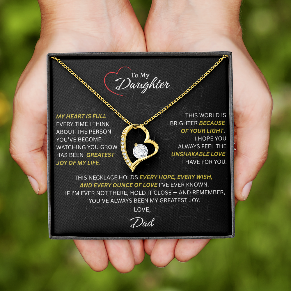 Beautiful Gift for Daughter From Dad: "The Unshakeable Love" Necklace