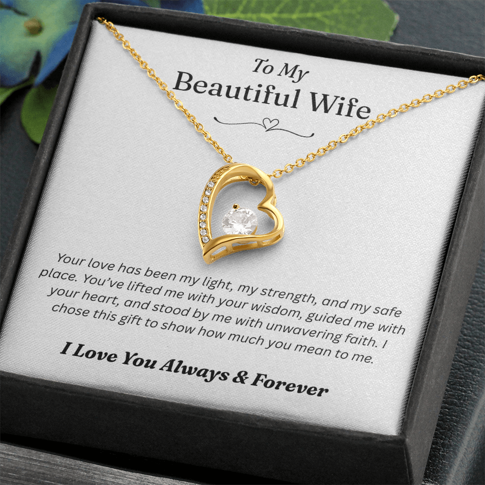 To My Wife - Forever Love Gold Necklace