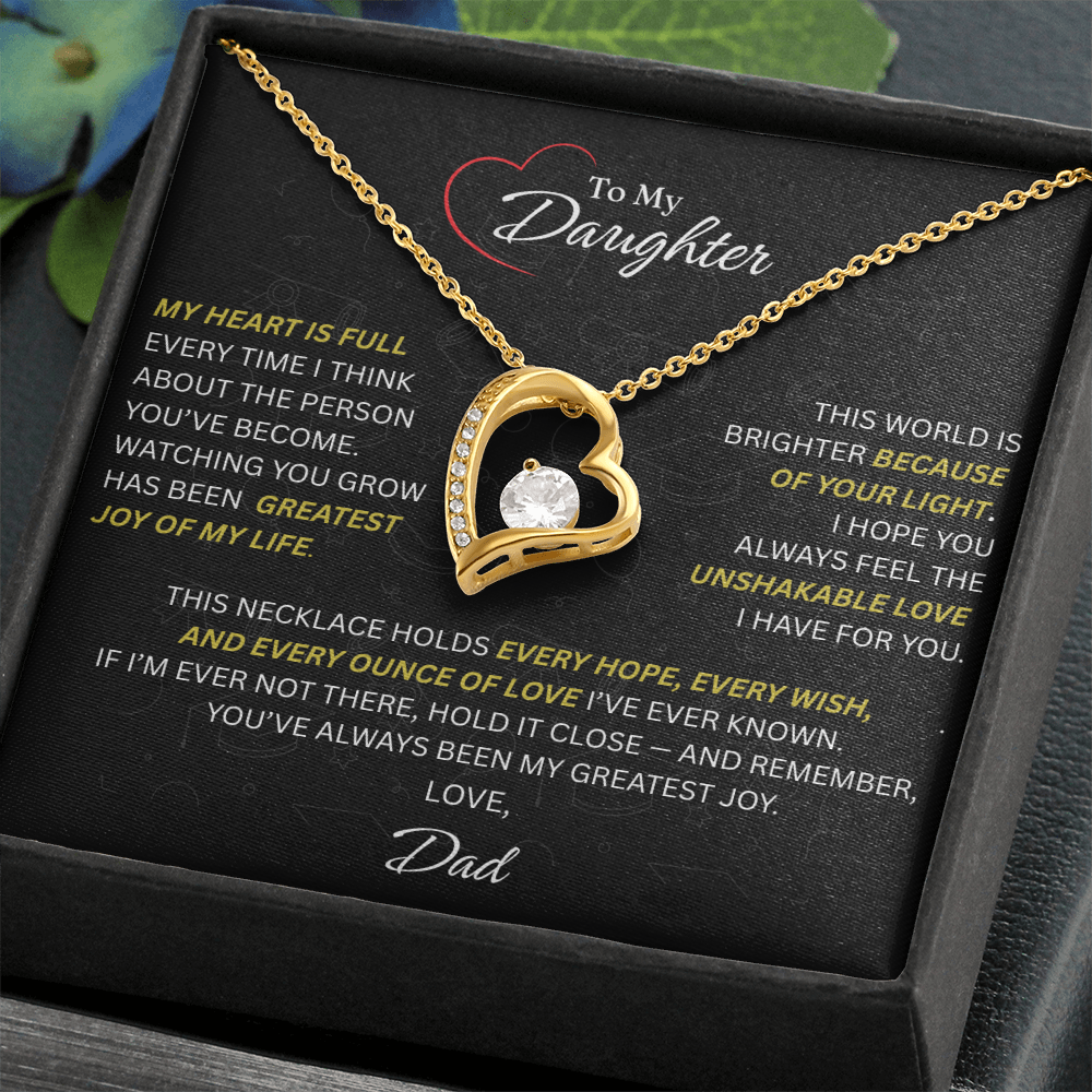 Beautiful Gift for Daughter From Dad: "The Unshakeable Love" Necklace
