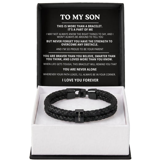 To My Son Bead Bracelet.- Personalized I Love You Forever