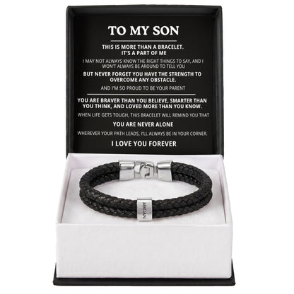 To My Son Bracelet - Personalized I Love You Forever