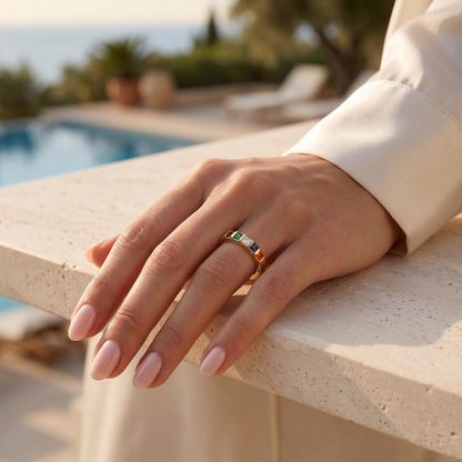 Always My Little Girl birthstone ring gift for daughter