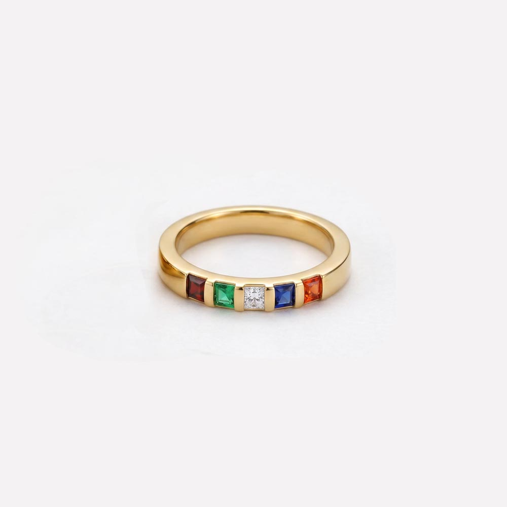 Mom birthstone ring, a personalized gift from her children
