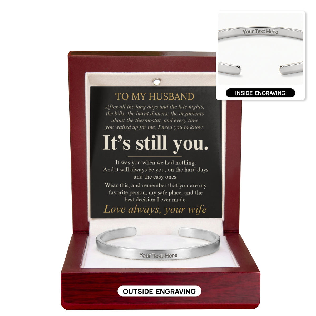 It's Still You husband cuff bracelet gift set, view 10