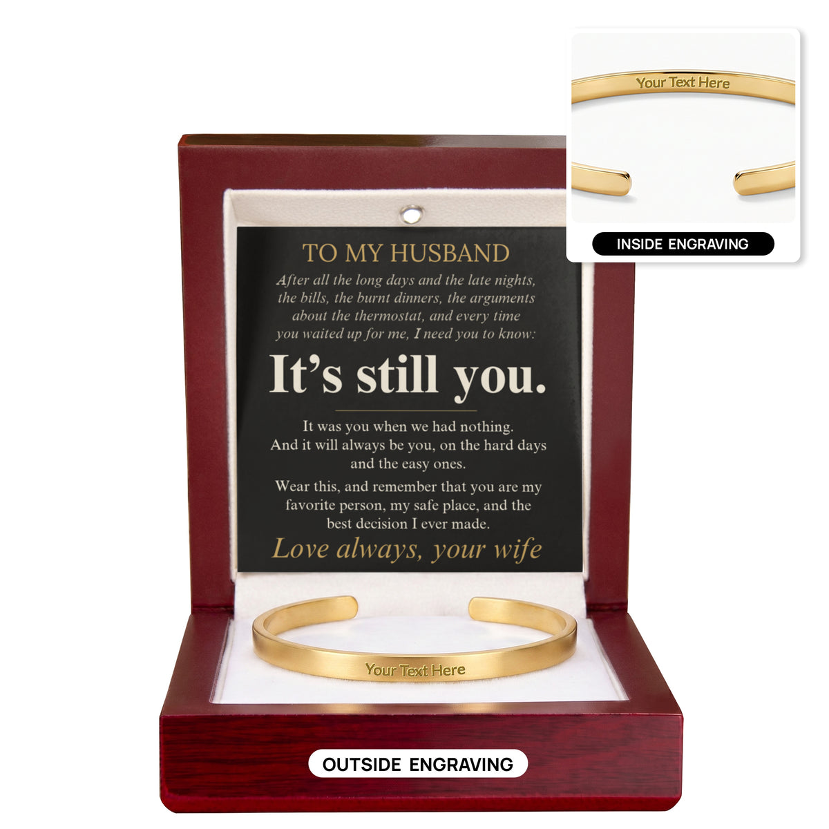It's Still You engraved cuff bracelet, view 14
