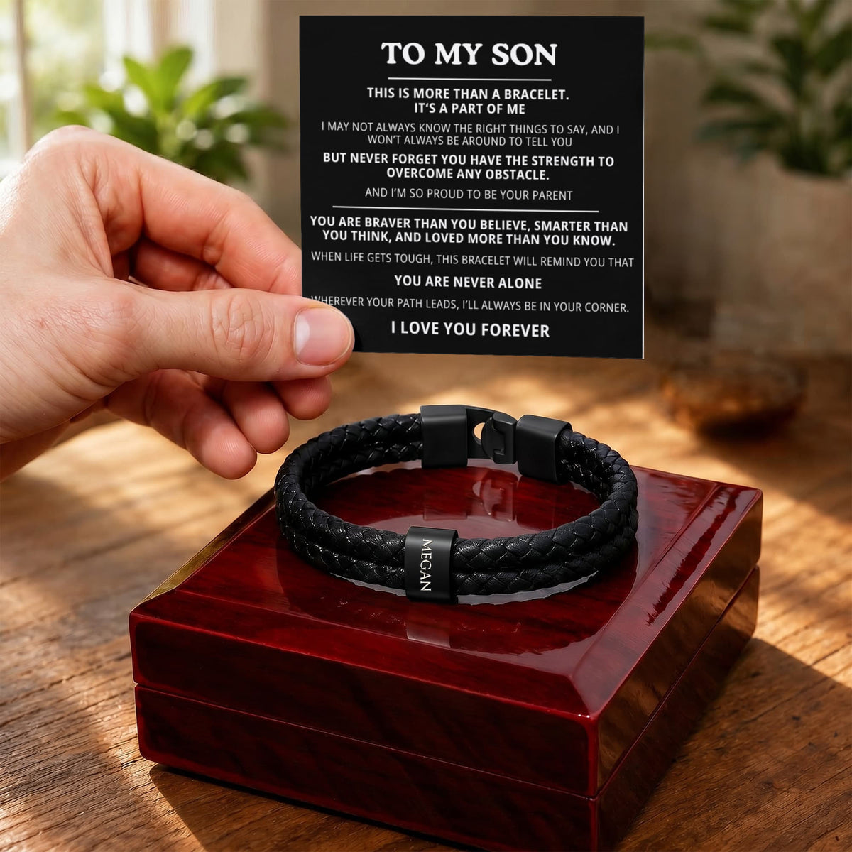 To My Son Bracelet - Personalized I Love You Forever