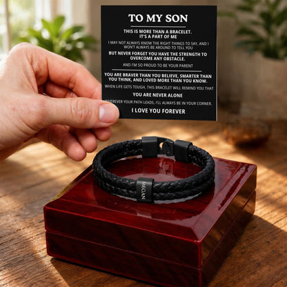 To My Son Bead Bracelet.- Personalized I Love You Forever