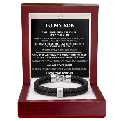 To My Son Bead Bracelet.- Personalized I Love You Forever