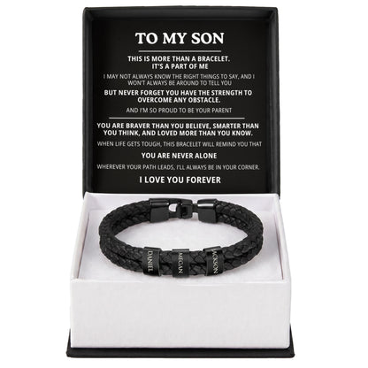 To My Son Bracelet - Personalized I Love You Forever