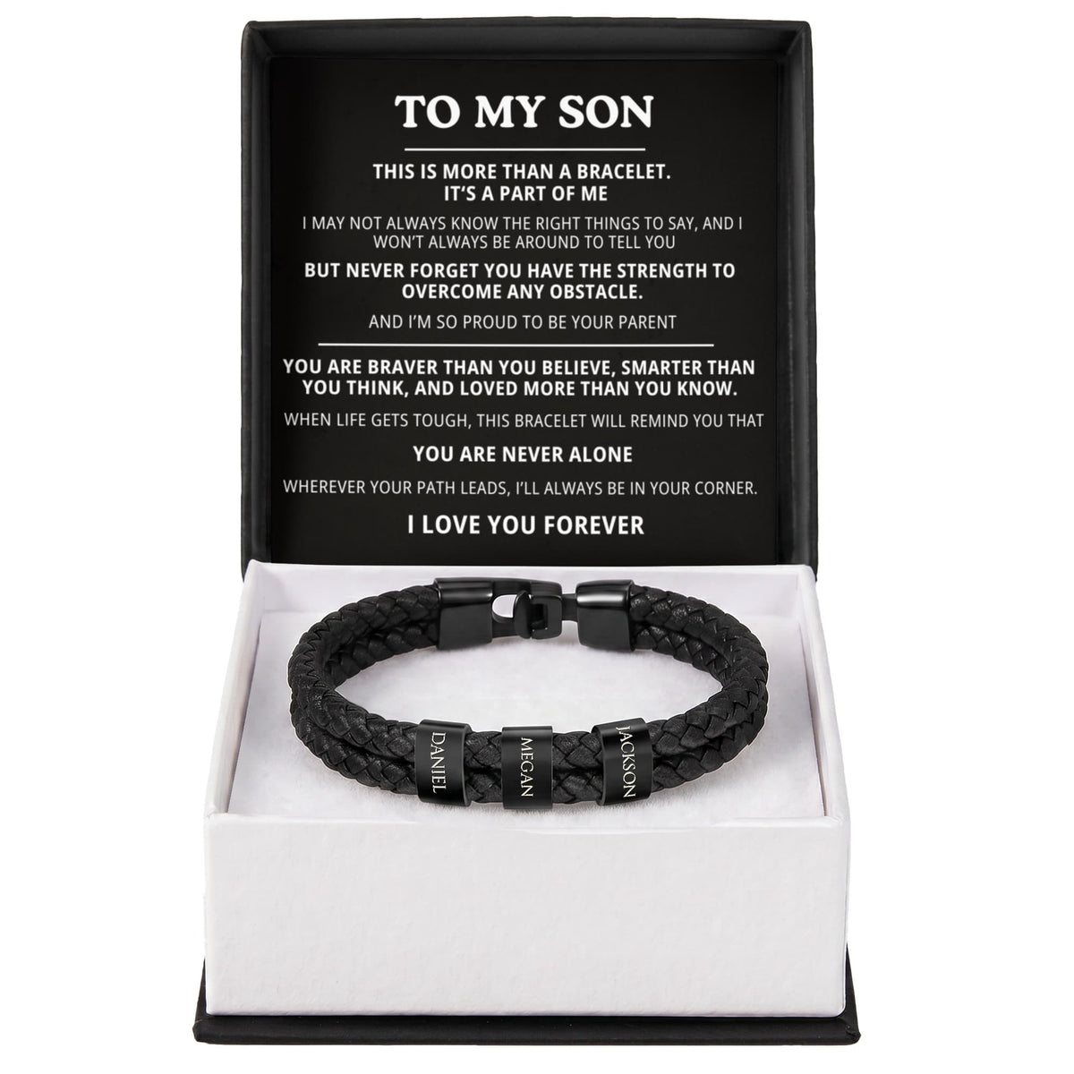 To My Son Bracelet - Personalized I Love You Forever