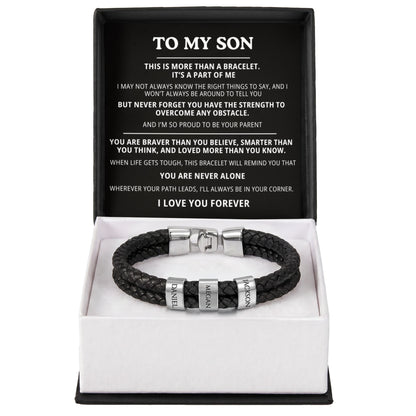 To My Son Bracelet - Personalized I Love You Forever