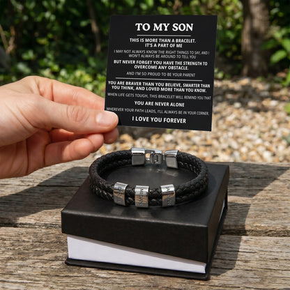 To My Son Bracelet - Personalized I Love You Forever