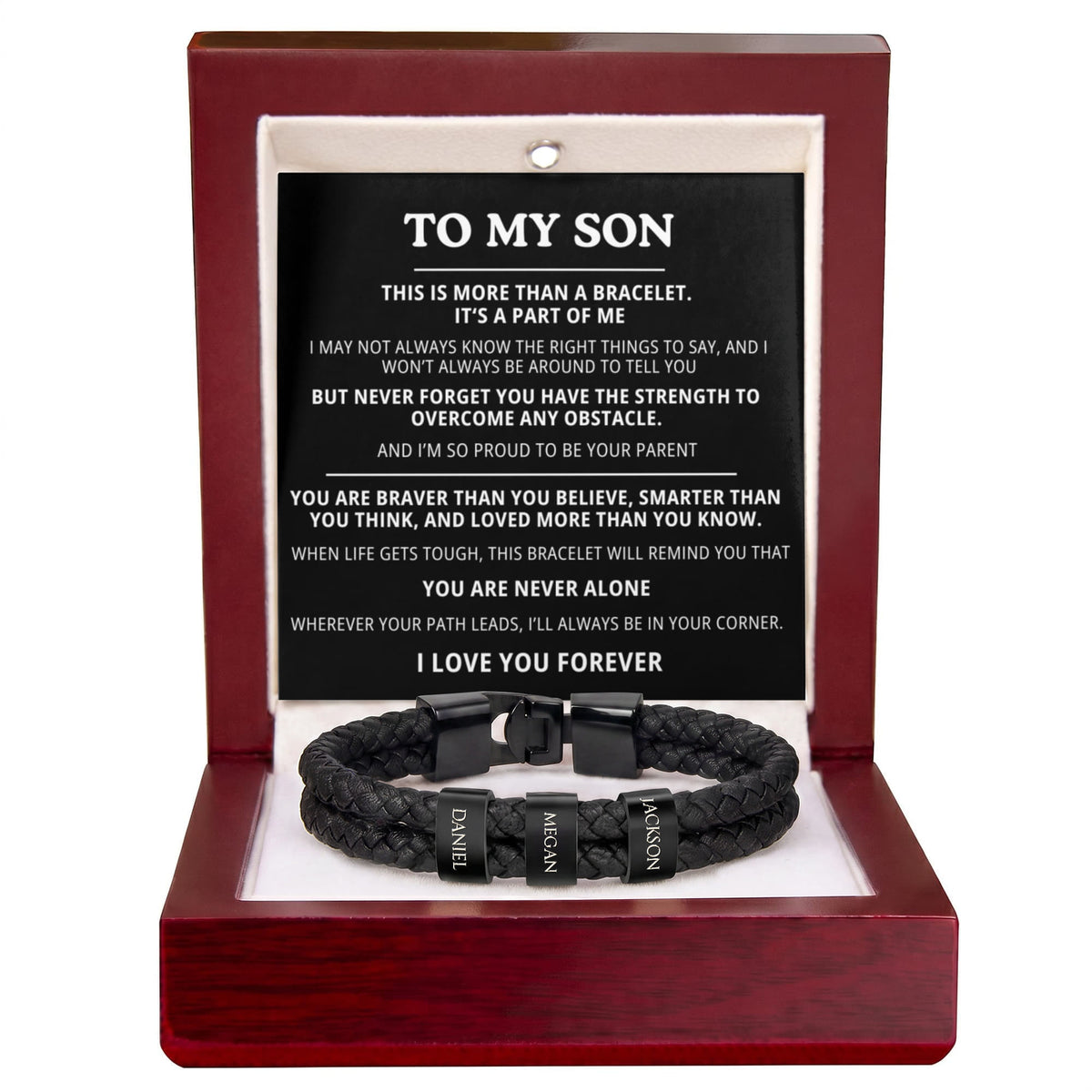 To My Son Bracelet - Personalized I Love You Forever