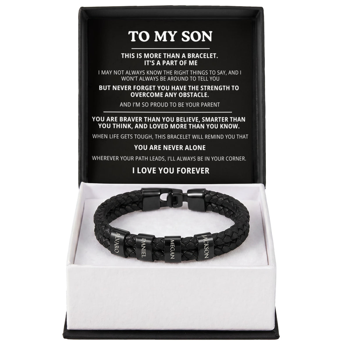 To My Son Bracelet - Personalized I Love You Forever