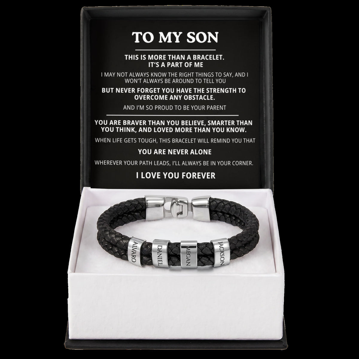To My Son Bracelet - Personalized I Love You Forever