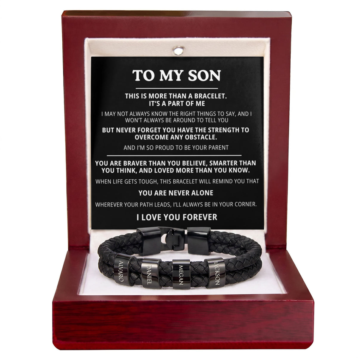 To My Son Bracelet - Personalized I Love You Forever