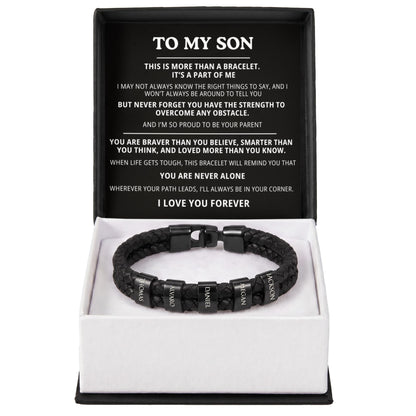 To My Son Bracelet - Personalized I Love You Forever