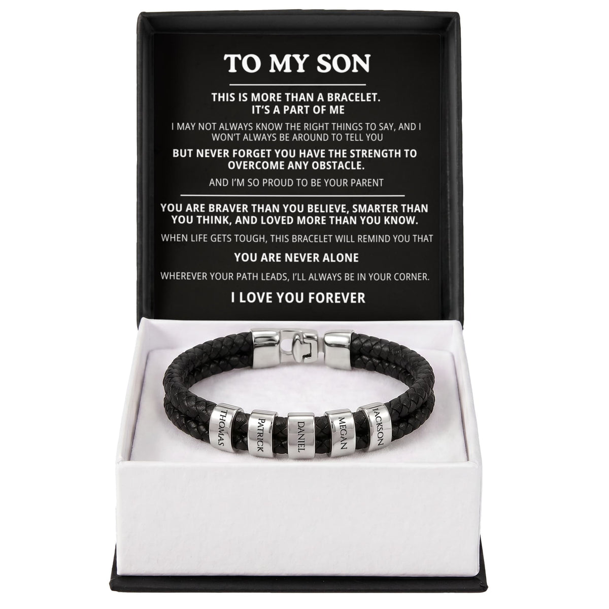 To My Son Bracelet - Personalized I Love You Forever
