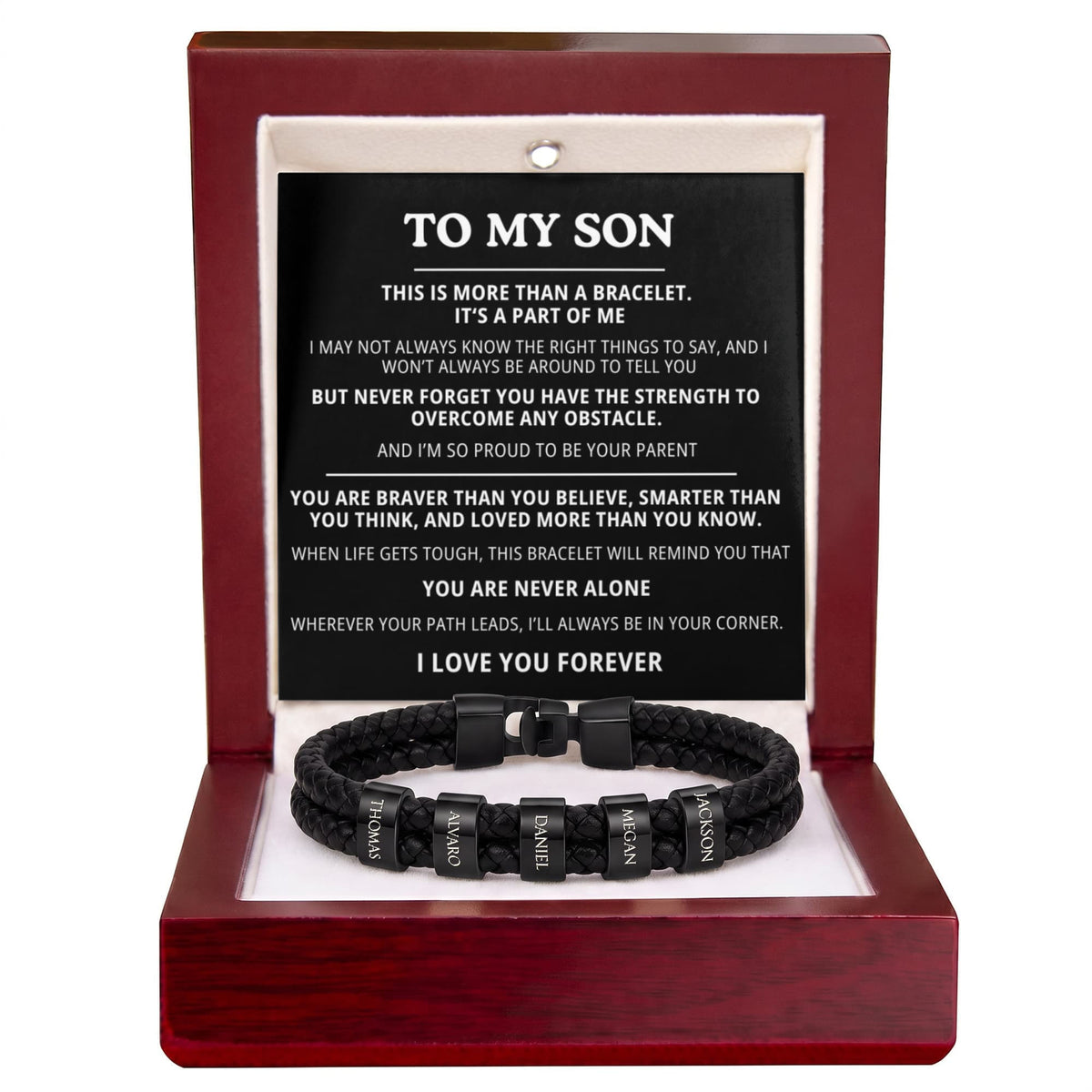 To My Son Bracelet - Personalized I Love You Forever