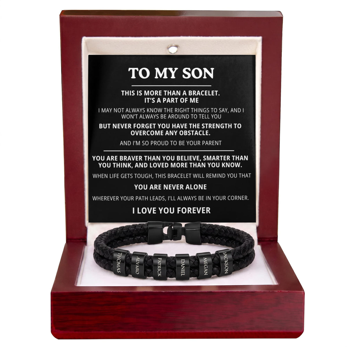 To My Son Bracelet - Personalized I Love You Forever